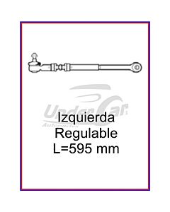 Barra VOLKSWAGEN GOL DIREC. ASISTIDA 95/97 BARRA IZQUIERDO REGULABLE