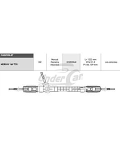Cremalleras Mecanicas MERIVA 16V TDI SIN EXTREMOS 08/...SIS ELECTRICO