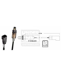 SONDA LAMBDA  FORD ESCORT / FORD MONDEO / FORD FIESTA/ FORD KA/ FORD ORION/ FORD SIERRA. LARGO DEL CABLE: 30 CM. 4 CABLES