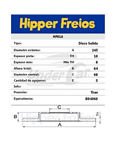 Disco De Freno VOLKSWAGEN PASSAT IV / AUDI A6 96/- CV3024