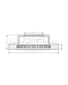 Disco De Freno HILUX SW4 TODOS 16/... TRASERO DISCO VENTILADO 2917