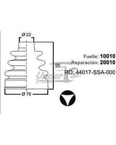 Fuelle De Transmision HONDA FIT (02...) CAJA DER-IZQ