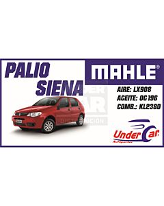 KIT DE FILTROS FIAT PALIO SIENA FIRE 1.3 1.4 sin filtro de habitaculo