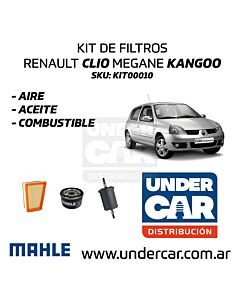 KIT DE FILTROS RENAULT CLIO MEGANE KANGOO  1.6 16V  1.6 16V K4M sin filtro de habitaculo