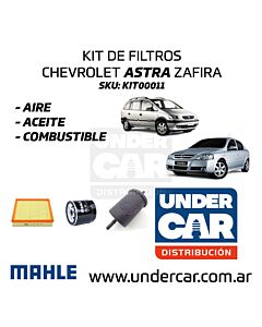KIT DE FILTROS CHEVROLET ASTRA 1.8 2.0  sin filtro de habitaculo