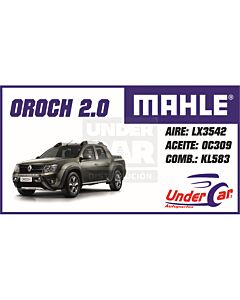 KIT DE FILTROS RENAULT OROCH DUSTER 1.6 2.0  sin filtro de habitaculo