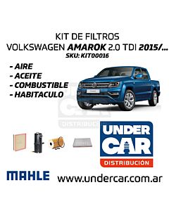 KIT DE FILTROS VOLKSWAGEN AMAROK DESDE 2015/… CON SENSOR  sin filtro de habitaculo