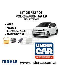 KIT DE FILTROS VOLKSWAGEN UP 1.0  sin filtro de habitaculo