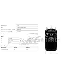 Filtro De Combustible Caterpillar Komatsu MB Townmotor