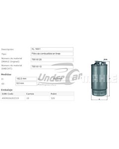 Filtro De Combustible BMW 330D M57D30/X5 RANGER ROVER WK841/1,P9554