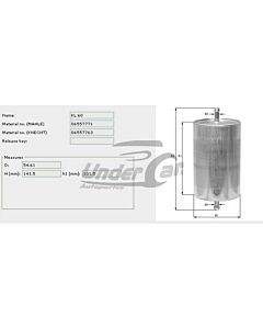 Filtro De Combustible VOLKSWAGEN - PEUGEOT - SEAT CHEVROLET