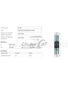 Filtro De Combustible BMW 318 CI M43 B19 194E1 320/Z3 WK516/1,G5764