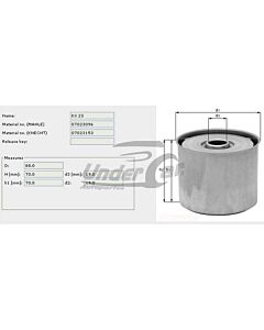 Filtro De Combustible 504 - 2.3 8V SLD- GD- GRD TACITA PERKINS