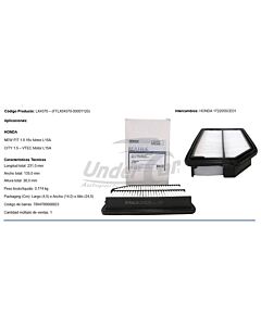 Filtro De Aire Honda New Fit 1.5 16v M L15A City 1.5 - VTEC