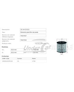 Filtro De Aceite AUDI A3 1.6 FSI