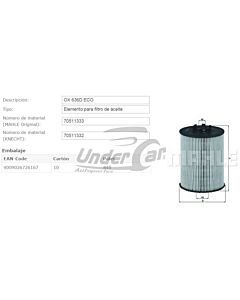 Filtro De Aceite BMW 540I/550I/650I/X5 4.8 I 11427520269/11427510
