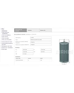 Filtro De Aceite MB - mot. OM 424, 442 444, 447, 447 Mercedes con Resorte