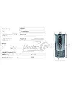 Filtro De Aceite MB 200D 220D 240D 300D MB 100 1980>1996
